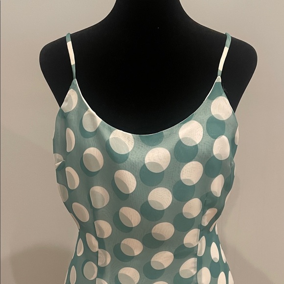 Pale blue  Polka Dot Slip Dress - Women’s size 6 - Picture 2 of 4